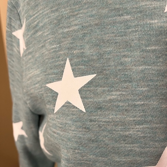 Reflex Blue/Green Heathered Hooded Sweatshirt Sz M NWOT - Picture 3 of 5